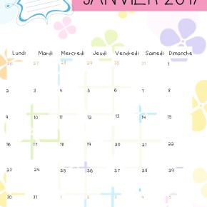 Calendrier 2017 (gratuit, à&nbsp;imprimer)
