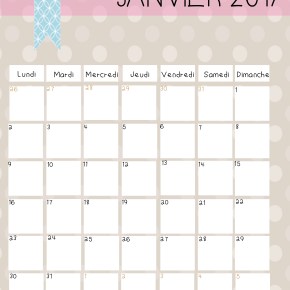 Calendrier 2017 (gratuit, à imprimer) – Nouvelle&nbsp;version